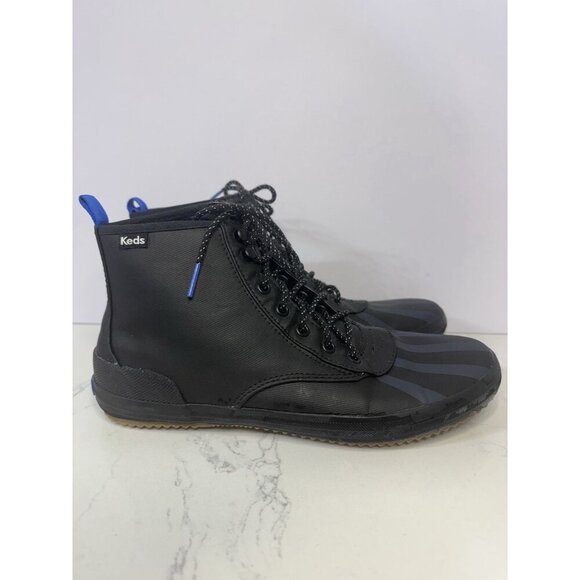Keds Boots Womens Size 9 Scout Splash Duck Rain Ortholite Black Blue Waterproof - Picture 11 of 15